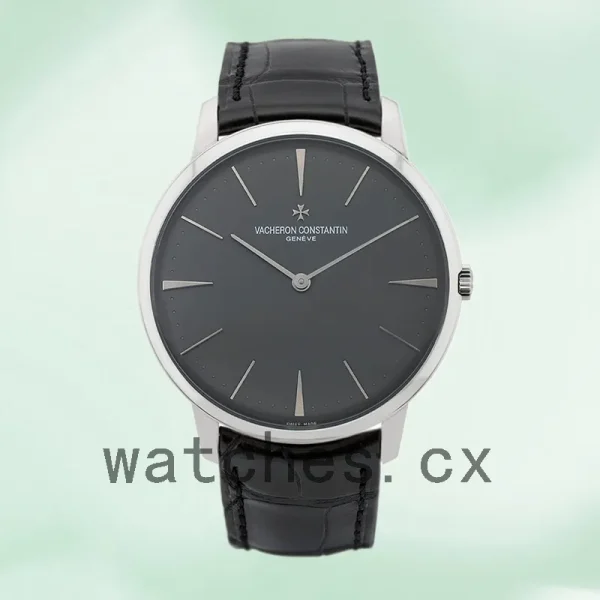 Vacheron Constantin Patrimony Men 42mm 81180/000P-9539 Silver-tone Leather Strap - Image 2