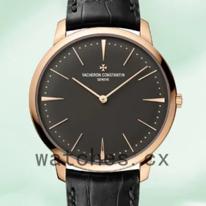 Vacheron Constantin Patrimony 81180/000R-9162 42mm Men Rose Gold-tone Black Dial