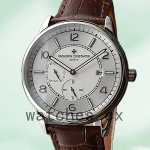 Vacheron Constantin Fiftysix FiftysixWAL-002 Men 40mm White Dial Leather Strap