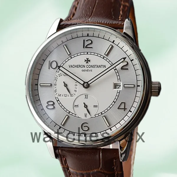 Vacheron Constantin Fiftysix FiftysixWAL-002 Men 40mm White Dial Leather Strap