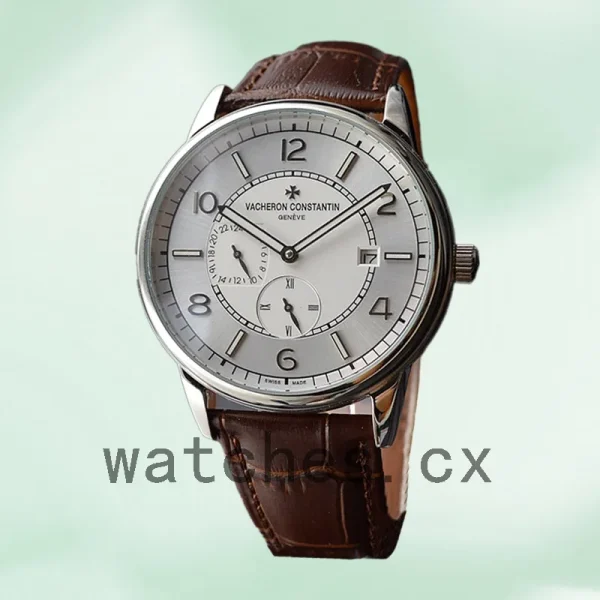 Vacheron Constantin Fiftysix FiftysixWAL-002 Men 40mm White Dial Leather Strap - Image 2