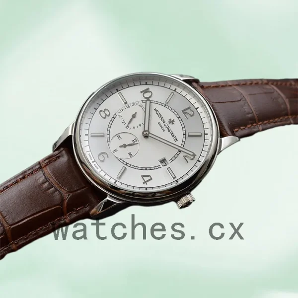 Vacheron Constantin Fiftysix FiftysixWAL-002 Men 40mm White Dial Leather Strap - Image 3