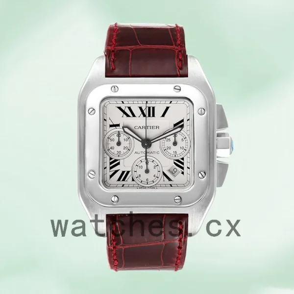 Cartier Santos Men's 42mm W20090X8 Quartz Silver-tone - Image 2