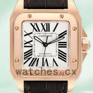 Cartier Santos 39mm Men's W20108Y1 Rose Gold-tone