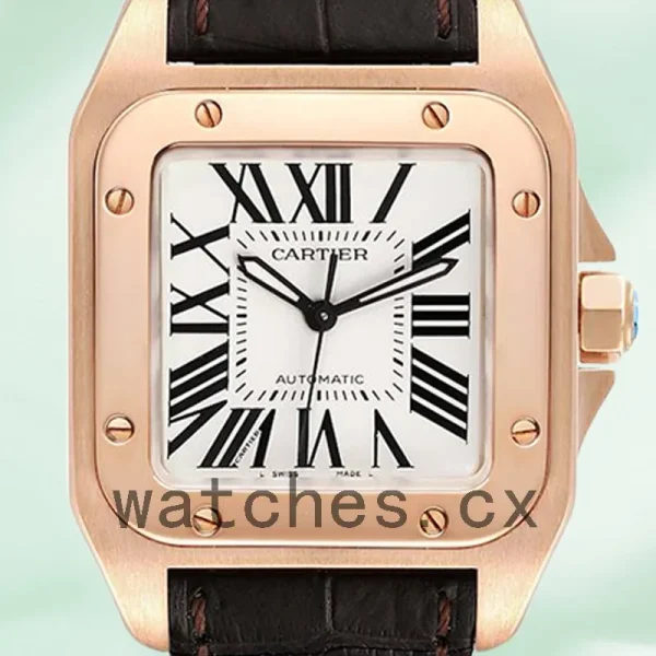Cartier Santos 39mm Men's W20108Y1 Rose Gold-tone