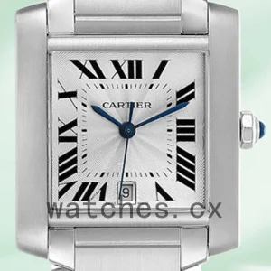 Cartier Tank Francaise W51002Q3 34mm Unisex Silver Dial Bracelet