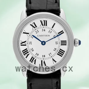 Cartier Ronde W6700155 35mm Ladies Strap Silver-tone