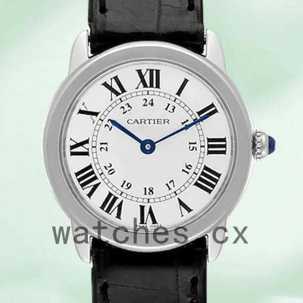 Cartier Ronde W6700155 35mm Ladies Strap Silver-tone