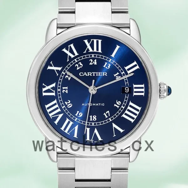 Cartier Ronde Men's 36mm WSRN0023 Blue Dial