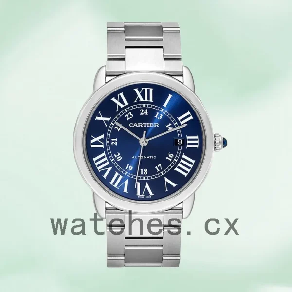 Cartier Ronde Men's 36mm WSRN0023 Blue Dial - Image 2