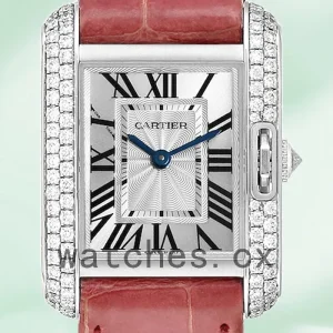 Cartier Tank Anglaise Ladies WT100015 30mm Silver-tone Silver Dial
