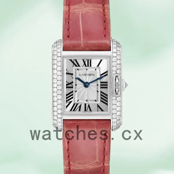 Cartier Tank Anglaise Ladies WT100015 30mm Silver-tone Silver Dial - Image 2