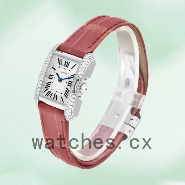 Cartier Tank Anglaise Ladies WT100015 30mm Silver-tone Silver Dial - Image 3