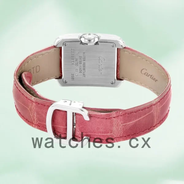 Cartier Tank Anglaise Ladies WT100015 30mm Silver-tone Silver Dial - Image 4