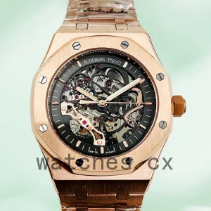 Audemars Piguet Royal Oak 15407OR.OO.1220OR.01 Men's 42mm Bracelet Black Dial