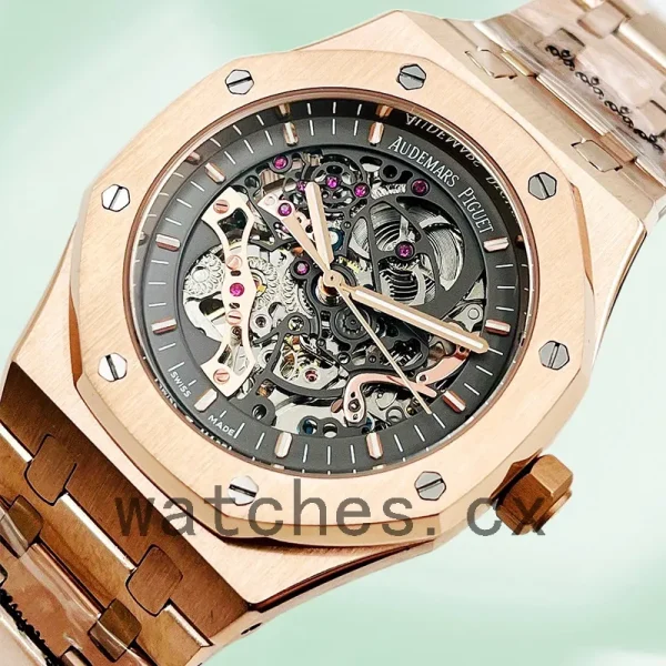 Audemars Piguet Royal Oak 15407OR.OO.1220OR.01 Men's 42mm Bracelet Black Dial - Image 3