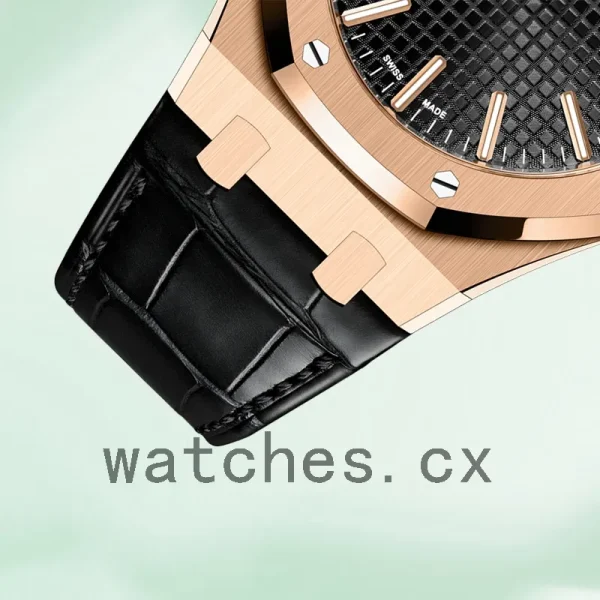 Audemars Piguet Royal Oak 15510OR.OO.D002CR.01 41mm Men's Leather Strap Black Dial - Image 4