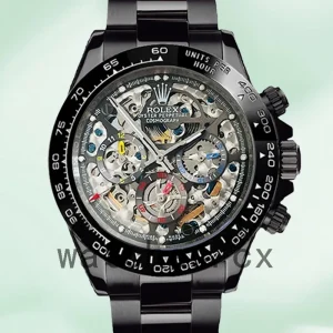 Rolex Daytona Men's Skeleton Limited Edition 40mm Black-tone Skeleton Dial
