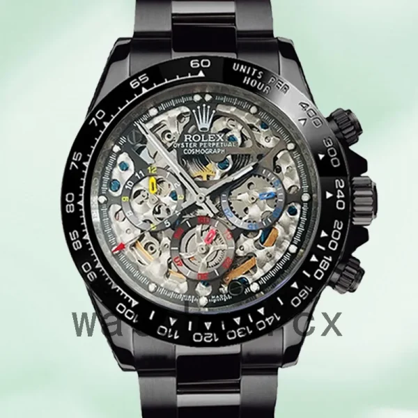 Rolex Daytona Men's Skeleton Limited Edition 40mm Black-tone Skeleton Dial