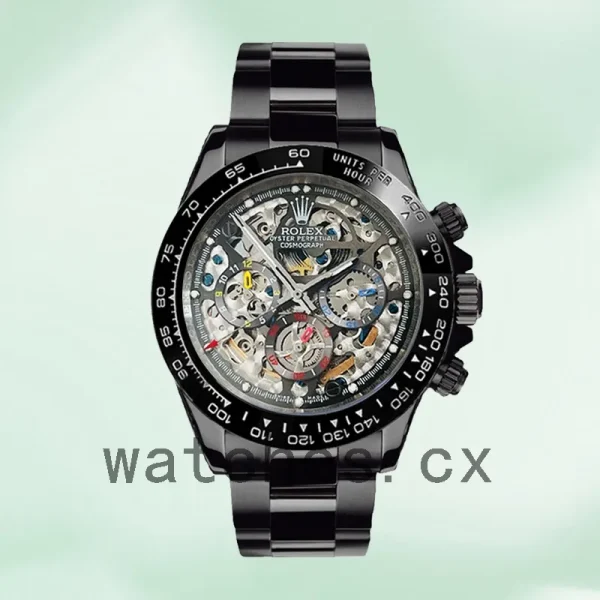 Rolex Daytona Men's Skeleton Limited Edition 40mm Black-tone Skeleton Dial - Image 2
