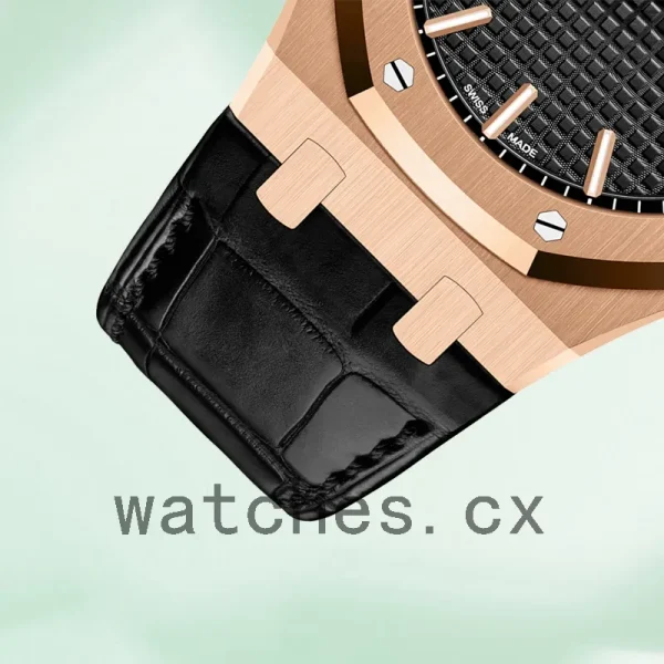 Audemars Piguet Royal Oak 15500OR.OO.D002CR.01 Men's 41mm Black Dial Leather Strap - Image 4
